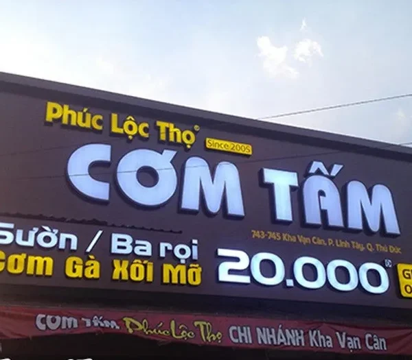 Cac loai bang hieu quan an pho bien hien nay