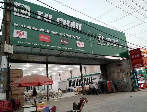 bảng hiệu vật liệu xây dựng alu đẹp