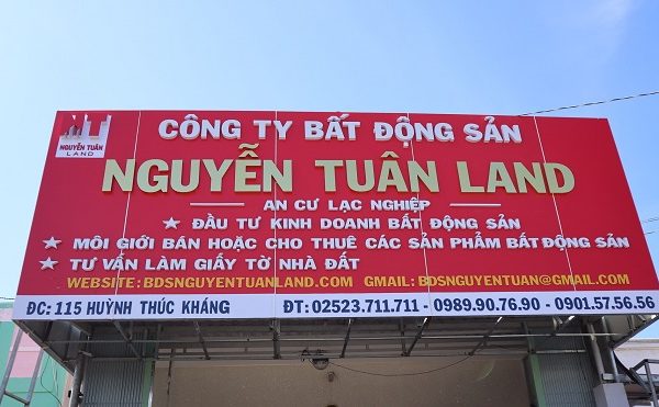 bảng hiệu bất động sản