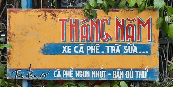 bảng hiệu quán cafe xưa