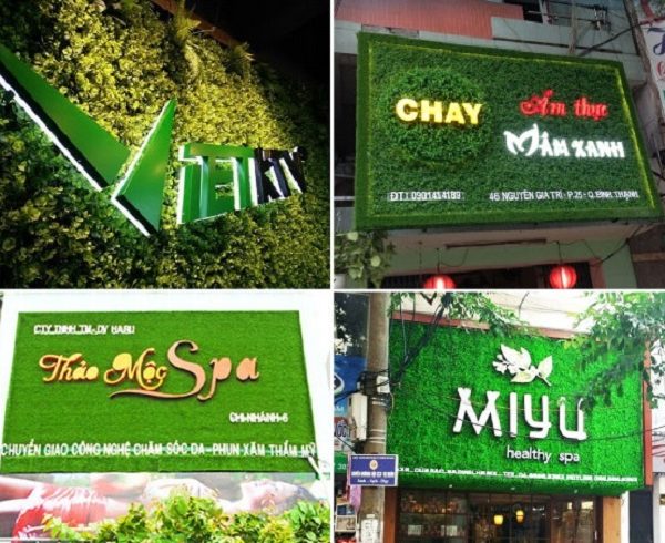 Bảng Hiệu Cỏ Nhân Tạo Đẹp, Mới Lạ Ấn Tượng Nhất