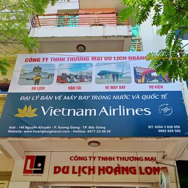 bảng hiệu công ty dịch vụ du lịch đẹp