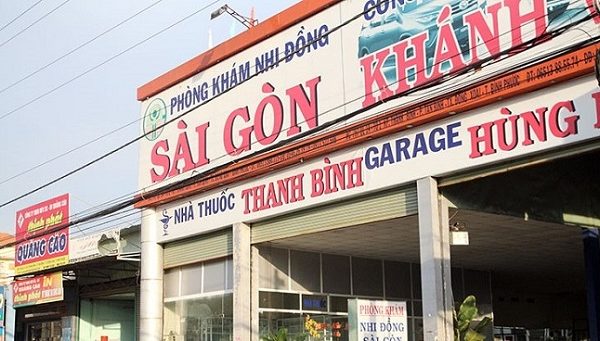 bảng hiệu phòng khám Nhi đồng Sài Gòn