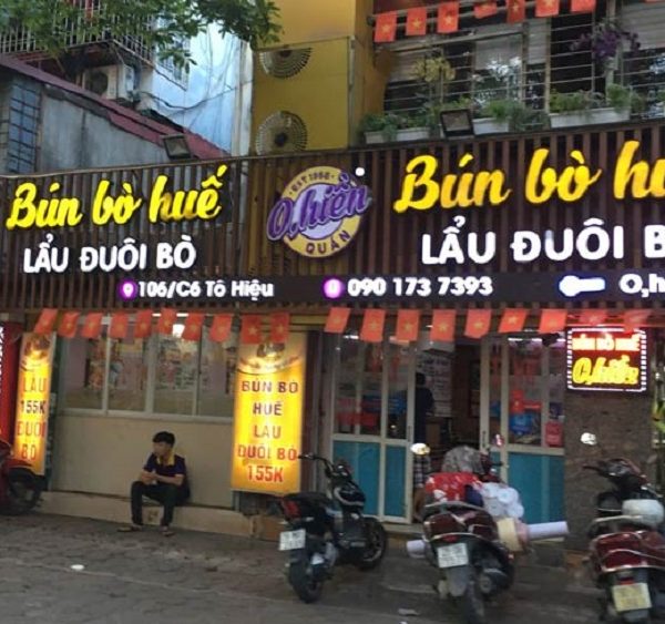 Mẫu bảng hiệu bún bò Huế