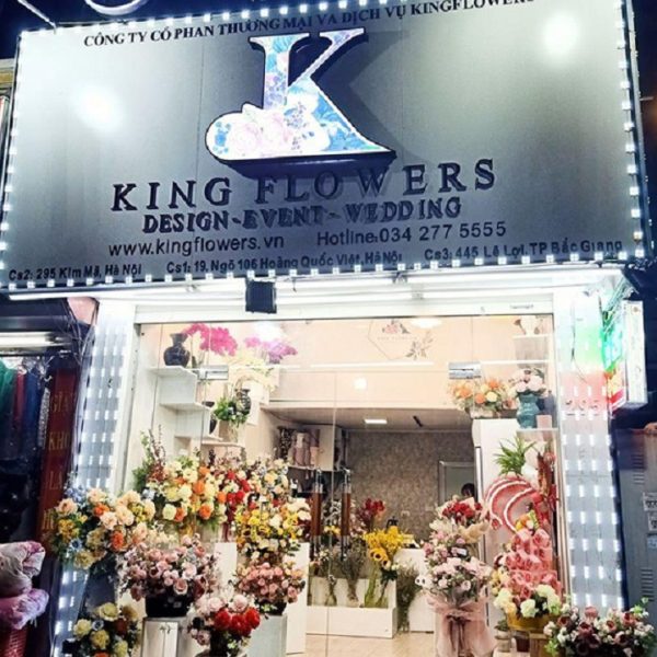 biển hiệu đèn led cửa hàng hoa đẹp