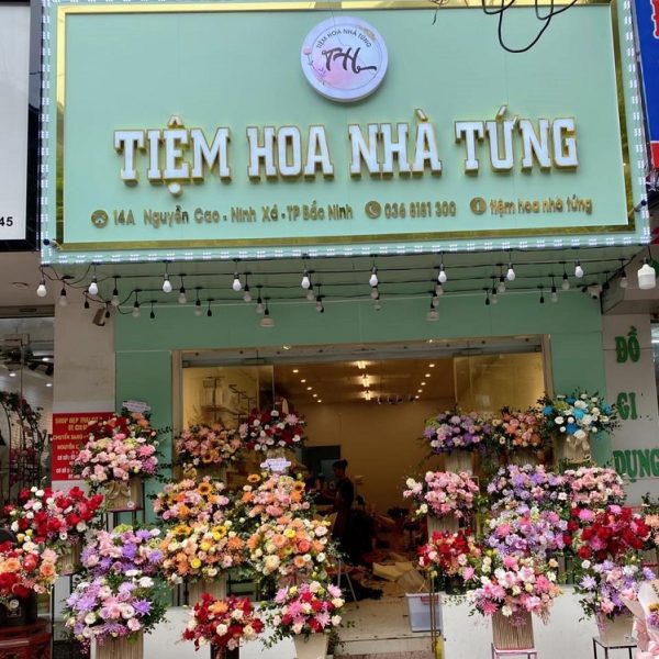Mẫu biển hiệu cửa hàng hoa