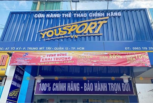 Bảng hiệu shop thể thao đẹp