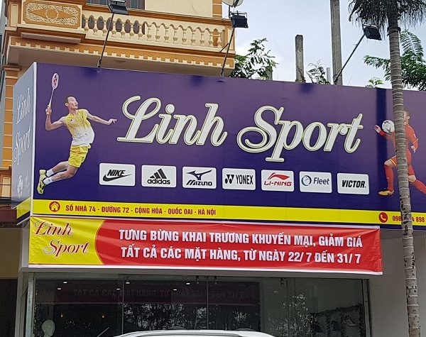 bảng hiệu shop thể thao hiflex