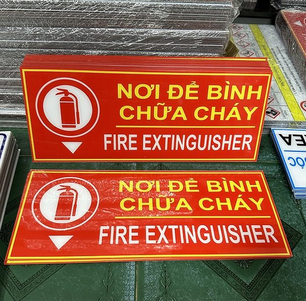Bảng nơi để bình chữa cháy