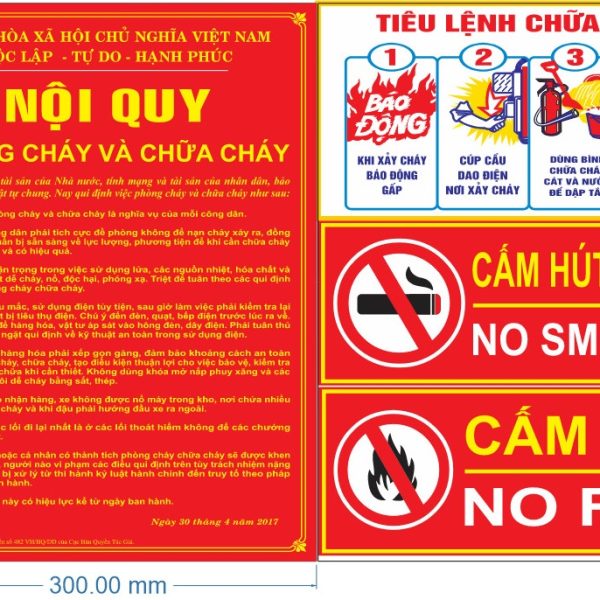 Bảng tiêu lệnh phòng cháy