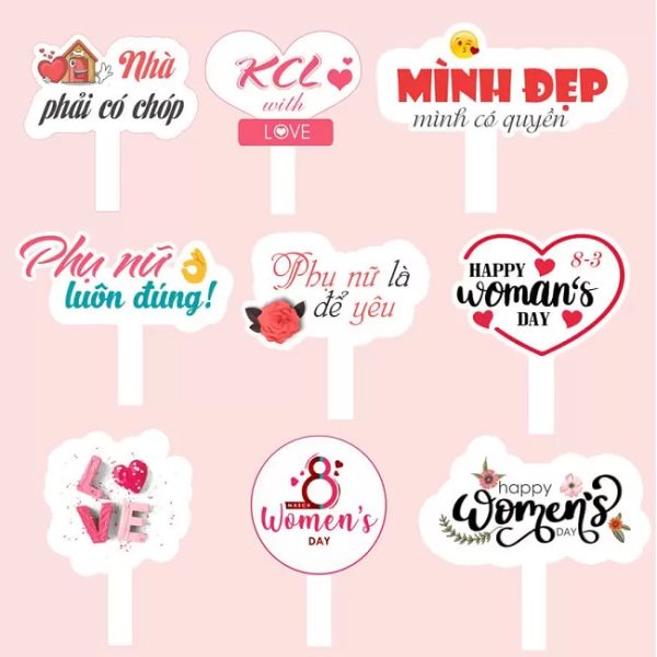 biển cầm tay chụp ảnh 8/3