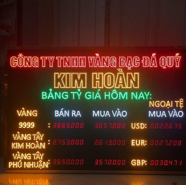 biển điện tử tỷ giá