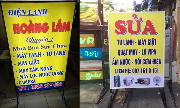 Biển hiệu quảng cáo điện lạnh