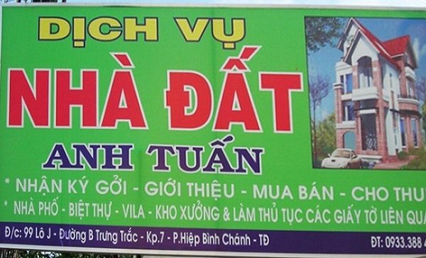bảng hiệu nhà đất bạt Hiflex