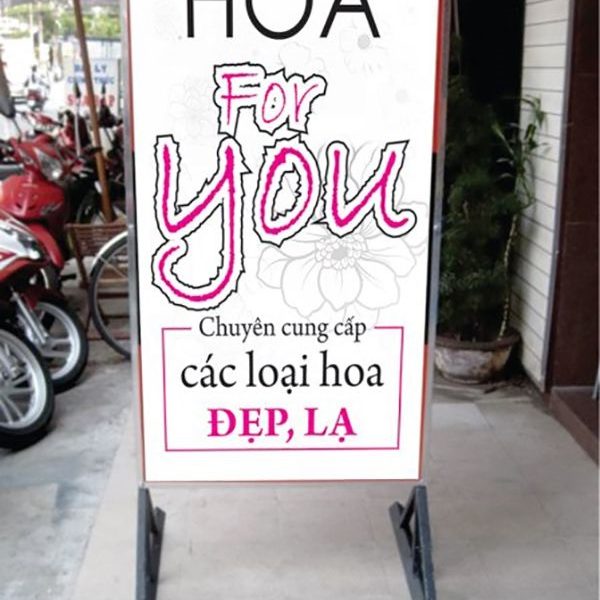 biển quảng cáo đứng 2 mặt