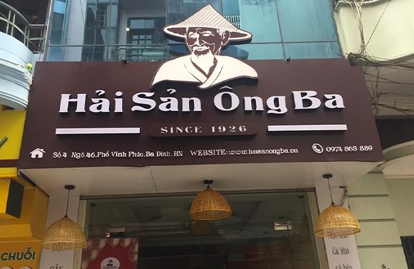 biển hiệu cửa hàng hải sản tươi sống