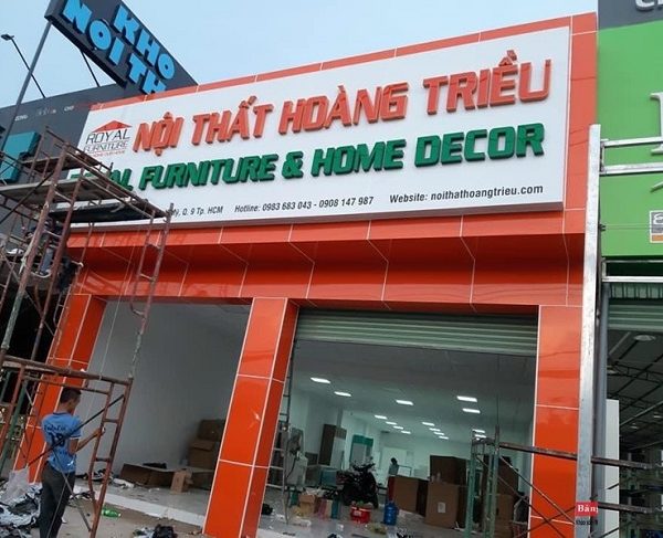 bảng hiệu alu chữ nổi nội thất