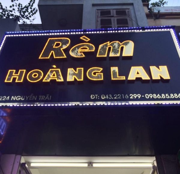 Biển rèm cửa đèn led