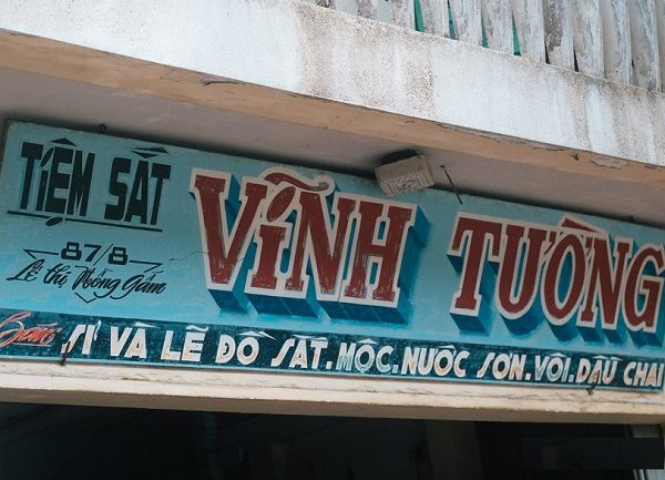 Font chữ biển quảng cáo Sài Gòn xưa