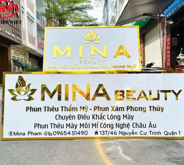 Làm bảng hiệu Mica