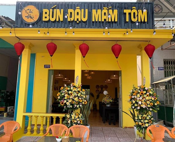 làm bảng hiệu bún đậu mắm tôm đẹp