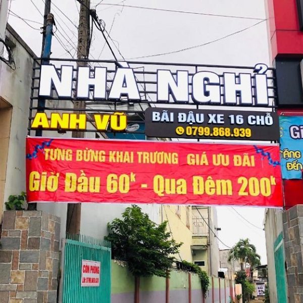 bảng hiệu nhà nghỉ đẹp