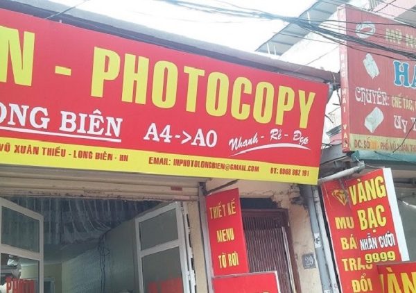 bảng hiệu tiệm Photocopy bằng bạt Hiflex