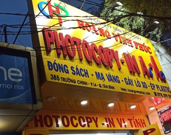Biển quảng cáo photocopy đẹp
