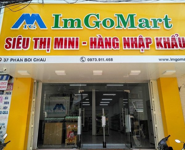 biển quảng cáo cửa hàng siêu thị mini