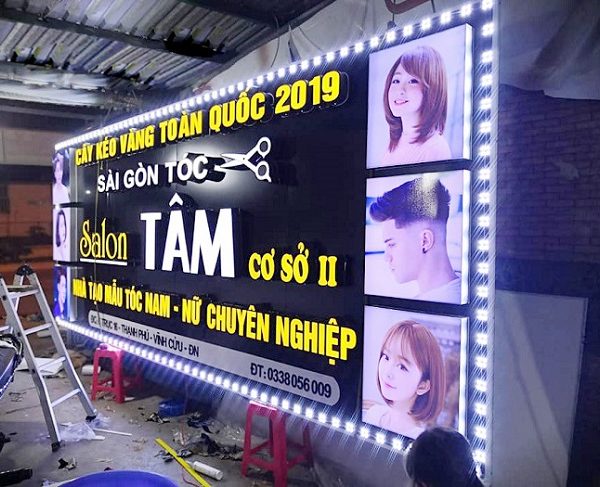 mẫu biển quảng bảng hiệu cắt tóc nam nữ